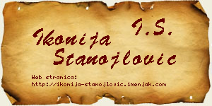 Ikonija Stanojlović vizit kartica